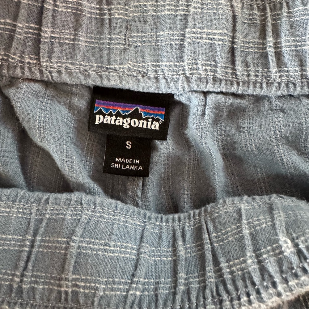 Patagonia Light Blue Striped Shorts